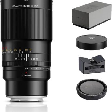 TTARTISAN 100mm F2.8 2X Macro, Full Frame Lens 2X Magnification for E-Mount Mirrorless Cameras A7IV A7RIV A7RV A7SIII A7C A9II A1 A6400 A6600 NEX-7 NEX-5T NEX-5R NEX-5N NEX-3N