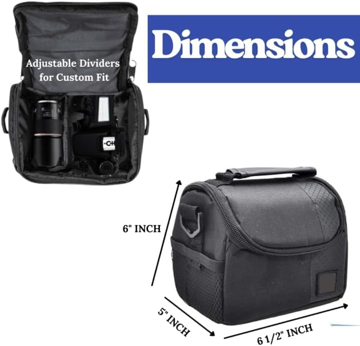 eCostConnection Small Padded Camera Bag with Shoulder Strap – Compact DSLR & Mirrorless Camera Carrying Case, Lightweight Protective Crossbody Case - Image 6