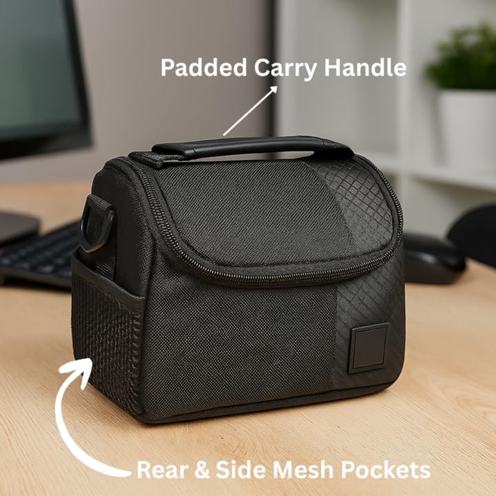 eCostConnection Small Padded Camera Bag with Shoulder Strap – Compact DSLR & Mirrorless Camera Carrying Case, Lightweight Protective Crossbody Case - Image 7