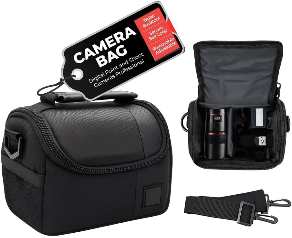 eCostConnection Small Padded Camera Bag with Shoulder Strap – Compact DSLR & Mirrorless Camera Carrying Case, Lightweight Protective Crossbody Case - Image 8